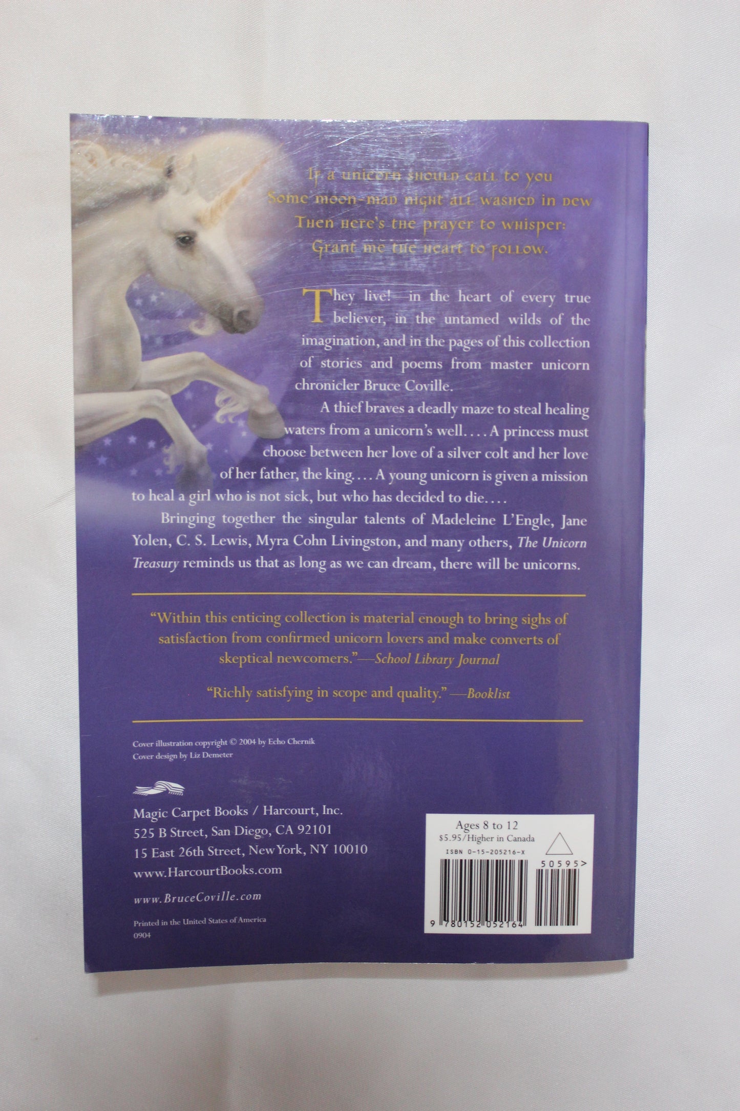 The Unicorn Treasury by Bruce Coville - Well Loved EQ