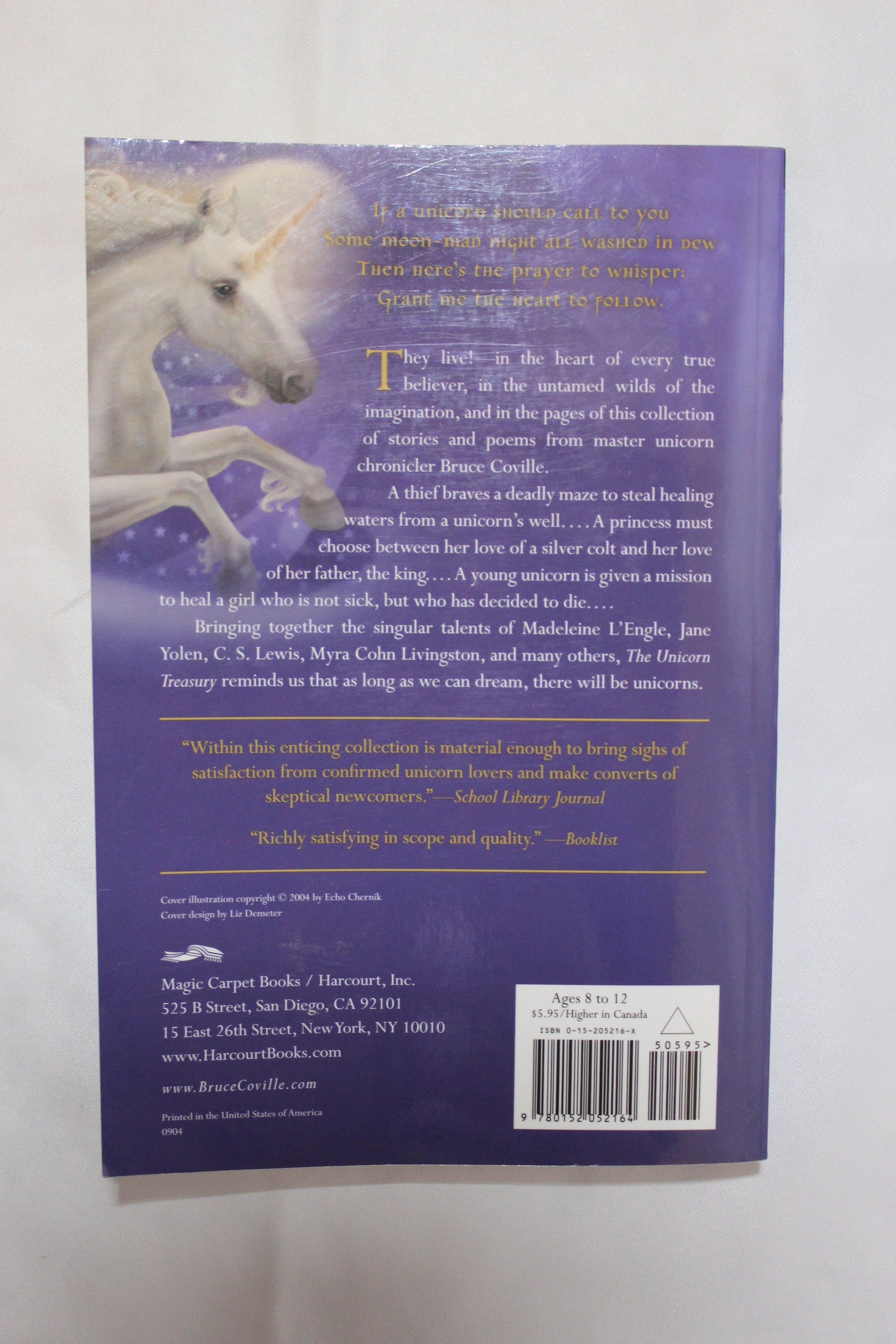 The Unicorn Treasury by Bruce Coville - Well Loved EQ