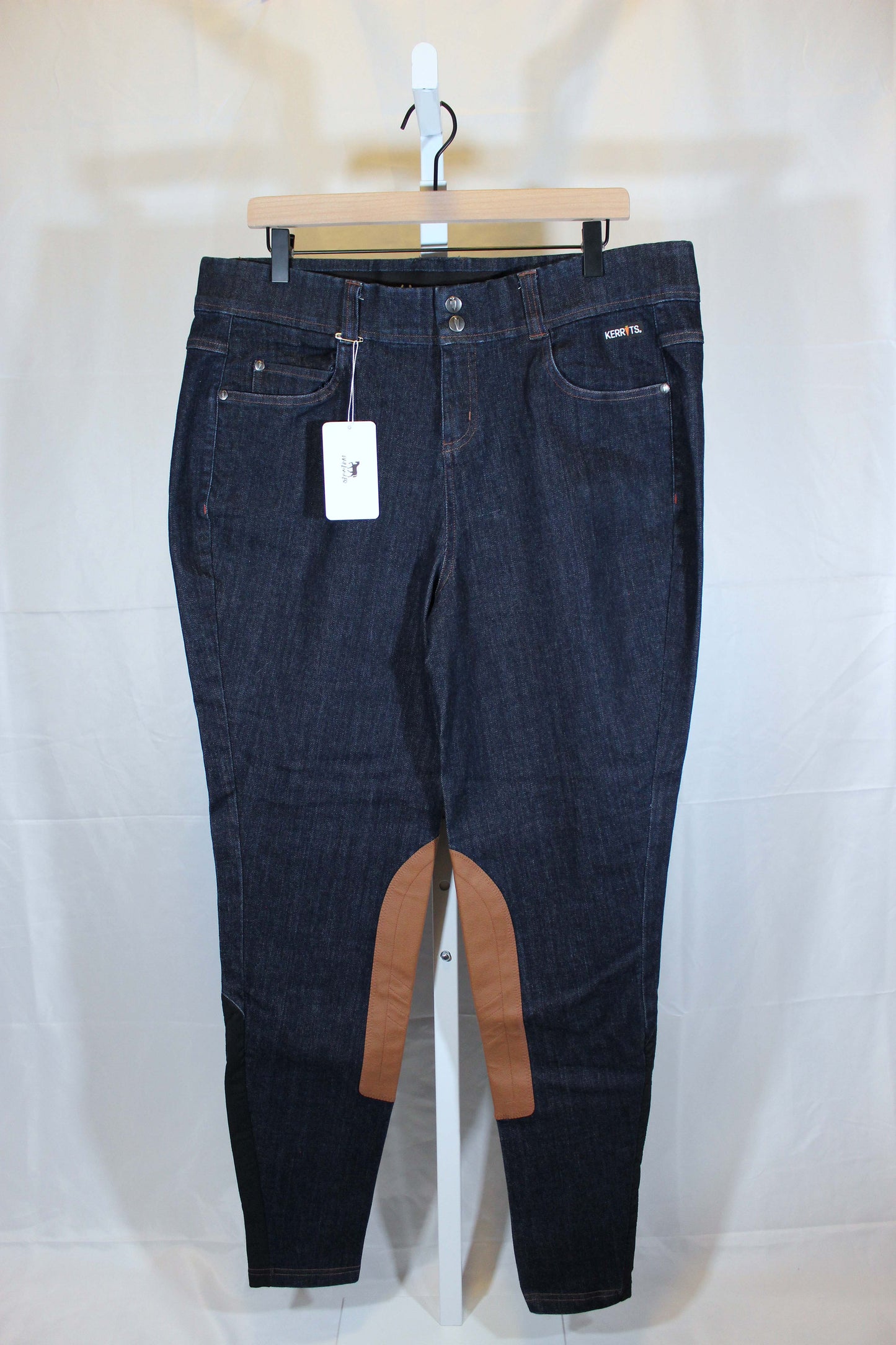 Kerrits Stretch Denim Knee Patch Breeches in Size XL- 168A - Well Loved EQ